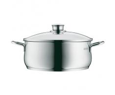 WMF Diadem Plus Casseruola Bassa con Coperchio, in Acciaio Inox 18/10, 24 cm
