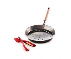 Snips Padella per Castagne con Tagliacastagne | Made in Italy, Metallo, Argento, Taglia Unica