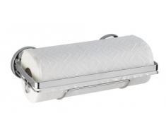 Wenko Portarotolo da Cucina Magic-Loc, Fissaggio Senza Trapano, Metallo Cromo, 13 x 9 x 28 cm, Argento Lucido