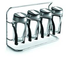 Lacor 61919- Portaspezie Rack, Inox, 4 Pezzi