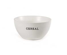 Tazza bolo colazione latte cereali in ceramica 610 ml 14*7 cm colore bianco decoro cereal CEZ-817465