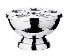 Edzard Secchiello per Spumante/Secchiello per Bottiglia/Secchiello per Champagne Rockford, Acciaio pregiato, martellato allEsterno, Altezza 25 cm, ø 41 cm