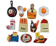 Set di 11 calamite da frigo da cucina, magneti da frigorifero a ufficio, lavagna, mappa, disegno dei bambini, arti e artigianato, organizzare l’ufficio, divertenti in vetro, decorazione divertente