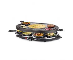 Princess 01.162700.01.001 Raclette 8 Oval Grill Party , Nero