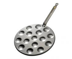 DE BUYER DB5612-16 B Element Padella, 12 Frittelle, 27 cm, Ferro