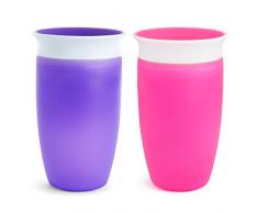 Munchkin Miracle 360 ​​Tazza di Apprendimento Rosa/Viola, 296 ml/10 oz, Confezione da 2