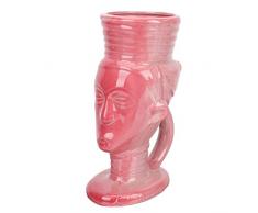 Amosfun TAGHI Tiki Ceramic Hawaiian Party Tagus Drinkware Testa Femmina Collezionabile Small Bere Bicchiere retrò Bicchiere di Vino Rosso per Home Hawaii Party Decor 480Ml