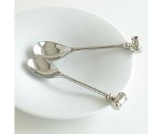 Alessi MW20S2 Dressed Cucchiaino a Martelletto, Acciaio Inossidabile 18/10/Resina Termoplastica, Set di 2 Pezzi, 2 Articoli