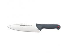 Arcos Serie Colour Proof - Coltello da Chef Coltello da Cucina - Lama Acciaio Inossidabile Nitrum 200 mm - Manico Polipropilene Coperto da Elastomer Colore Nero