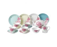 Royal Albert Miranda Kerr for Kerry Everyday 40034018-Set da tÃ¨ da 15 Pezzi, piattino, Piatto da 20 cm, teiera, Zucchero e Panna, Porcellana, Multi, 15pc Set