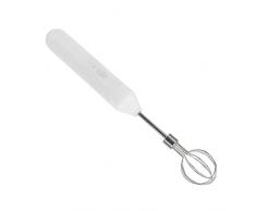Sbattitore Elettrico, Frullino Per Le Uova, Frullatore Portatile, Batteria Da 1200 MAh, 3 Velocità, Ricarica USB, Montalatte Portatile, Per La Casa, Cottura, Panna, Uova (Bianco)