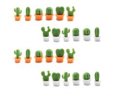 aupawdy 24Pcs Calamite da frigorifero,Cactus Fridge Magnets,Cactus Pianta grassa Magnet perfette per casa, ufficio, uso personale