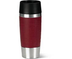 Emsa 513356 Travel Mug Bicchiere Termico con Chiusura Quick Press, Acciaio Inossidabile, Rosso, 0,36 L
