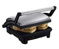 Russell Hobbs Griglia Elettrica, Tostapane, Scalda Panini antiaderenti, Acciaio Inox