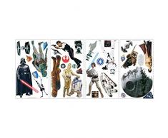 Joy Toy Star Wars Adesivi da Parete 4 Fogli, Multicolore, 13x2,5x27 cm