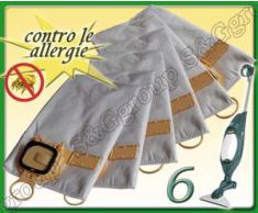 6 SACCHI SACCHETTI FILTRI IN MICROFIBRA ADATTABILI FOLLETTO VORWERK 140