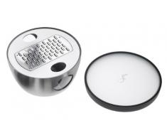 Lurch 220272 Grattugia in acciaio INOX per parmigiano, con coperchio
