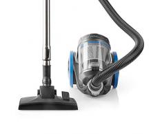 NEDIS Aspirapolvere Senza Sacchetto | Senza Sacco | 700 W | capacità Sacco: 3.5 l | Spazzola Combinato/Spazzola per parquet | Azione Raggio: 8 m | Filtro dellAria HEPA | Antracite/Blu