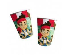 8 bicchieri di carta Jake il pirata party pirati