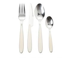 Brandani 54290, Set 16 posate avorio acciaio inox, per 4 persone