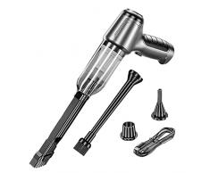 Tumotsit Aspirapolvere per auto senza fili, 3 in 1 120 W Aspirapolvere e soffiatore wireless portatili ricaricabili con 4 filtri per una pulizia completa, Aspirapolvere automatico potente e potente