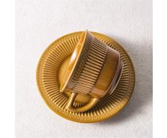 Hbao Tazza da caffè retrò con Piattino in Rete Tazza da caffè Nera in Stile Europeo Piccola Squisita Tazza da tè Pomeridiana Vintage (Size : 200ml)