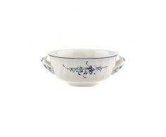 Villeroy & Boch Vieux Luxembourg Tazza da Brodo, 400 ml, Porcellana Premium, Bianco/Blu
