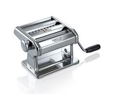 Marcato Macchina per la Pasta, Pasta Maker, Sfogliatrice per Pasta Fresca, in Acciaio Cromato, per Lasagne, Fettuccine, Tagliolini. Modello: Ampia 150