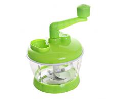 Tritacarne Manuale con Lame in Acciaio Inossidabile, Tritacarne in PP, Tritaverdure Compatto e Portatile per Cucina, Ristorante, Funzionamento Semplice, Robot da Cucina per Uso Domestico(6 lame)