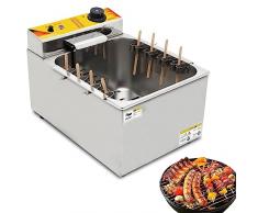 Friggitrice elettrica commerciale, macchina per bastoncini di hot dog al formaggio, attrezzatura per friggere salsicce, per hot dog su bastoncino, salsiccia, bastoncini di mozzarella al formaggio