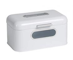 Vero Werk - Portapane in metallo,smal, bianco, 30 x 20 x 16,5 cm