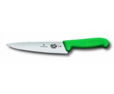 Victorinox, Coltello da cucina/ trinciante Fibrox, Verde (grün), 19 cm