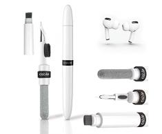 CABLE TECHNOLOGIES Penna per la Pulizia di Auricolari Bluetooth, Kit di Pulizia Airpods, Spazzola Multifunzione Pulizia Auricolari, Universale, Compatibile con Airpods 1 2 Pro (Black)