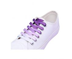 Jilibaba Lacci per scarpe da ginnastica piatti, arcobaleno, sfumati, 8 mm, di ricambio, per scarpe da ginnastica, scarpe sportive, viola, 120 cm