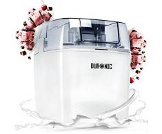 Duronic IM540 Macchina per gelati 1.5 L - Gelatiera ad accumulo – Ciotola inclusa - Ideale per sorbetti Frozen yogurt e gelato artigianale fatto in casa