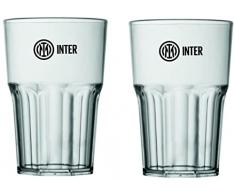 Inter Set 2 Bicchieri Cocktail, Plastica Infangibile Trasparente