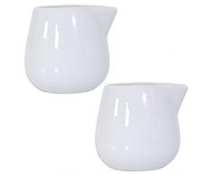 2 PCS 150 ml bianco piccola lattiera in ceramica da cucina salsa di crema di caffè tazza di +ing