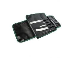 Sanelli linea Skin, Set 5 coltelli BBQ, Rotolo cuoco, Nero