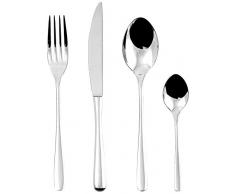 Sambonet 52553-81 Taste - Set di Posate da Tavola Monoblocco in acciaio inox 18/10, per 6 persone, 24 pezzi: 6 forchette, 6 cucchiai, 6 coltelli, 6 cucchiaini da tÃ¨, Lavabili in lavastoviglie