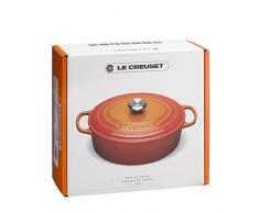 Le Creuset Casseruola Signature in Ghisa con Coperchio, Ã 31 cm, Ovale, Adatta a Tutte le Fonti di Calore incl. Induzione, Volume: 6,3 l, 5,705 kg, Ciliegia