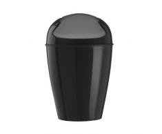 Koziol - Secchio per la spazzatura Del M con sportello, colore: Nero