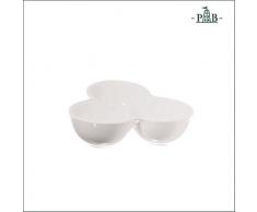 la Porcellana Convivio 3Â Ciotole da Portata, Scatola Regalo, Bianco, 18Â x 17Â cm
