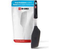 DI ORO® - Spatola cucina in silicone e acciaio inossidabile - Flessibile e resistente al calore fino a 315°C - La migliore paletta da cucina - Perfetta per uova e fritelle (Spatola per frittata)