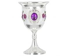 UPKOCH Bicchiere Di Vino Bicchieri Bere In Metallo Tazza Di Liquore In Metallo Calice Di Vino Retrò Decorazione Vintage Bicchiere Di Whisky Mini Bicchieri Martini Supporto Per Vino