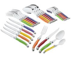 Pradel Excellence I7214P Servizio di posate Laguiole 24 pezzi manici pastello