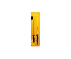 Arcos Serie Niza - Set di Prosciutto Set di Coltelli (Coltello + Acciaini Affilatori) - Lama Acciaio Inossidabile NITRUM - Manico Polipropilene Colore Nero