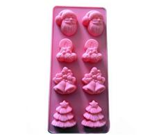 FantasyDay® Stampo in Silicone per Dolci a Forma di Natale a Tema, 1 Pezzi Silicone Muffin Sapone Handmade Stampi per Cubetti di Ghiaccio, Biscotti, Tortini, Cioccolato, Dolci - Silicone Antiaderente