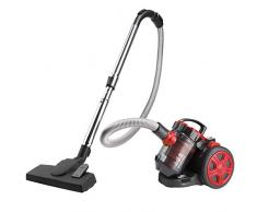 Monzana Aspirapolvere Senza Sacco Multiciclonico 6 Filtraggi Lavabile 900W Filtro HEPA Rosso