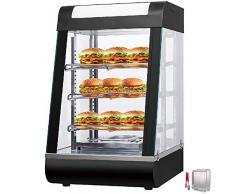 VEVOR Vetrina Scaldavivande 38x48x64cm Vetrina Scaldavivande Elettrica Commerciale Vetrina Riscaldata Scaldapiatti con Porta Scorrevoli