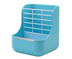 M.Z.A Mangiatoia per fieno per conigli Pet Hay Food Manager per conigli Cincillà Grandi porcellini dIndia Ciotola per alimentazione di piccoli animali (blu)